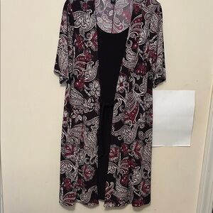 Perceptions Purple, Red and white Paisley Dress